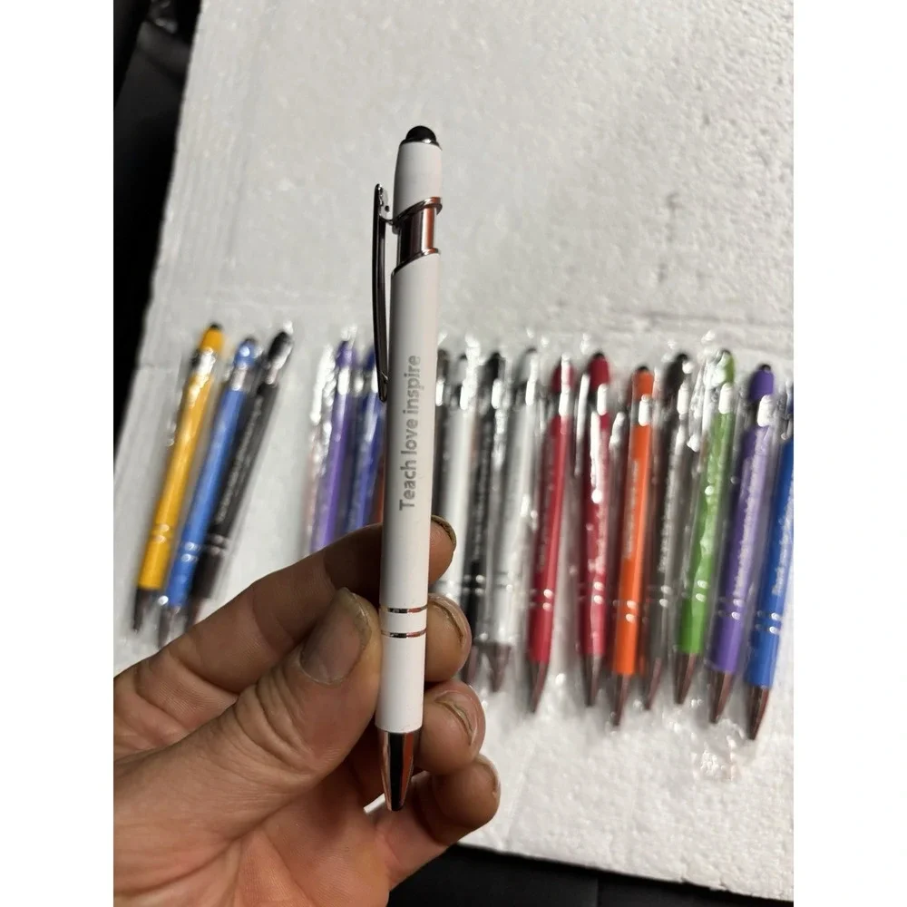 Lot of Teacher Appreciation Stylus Pens Assorted Colors Ballpoint Gift Pack